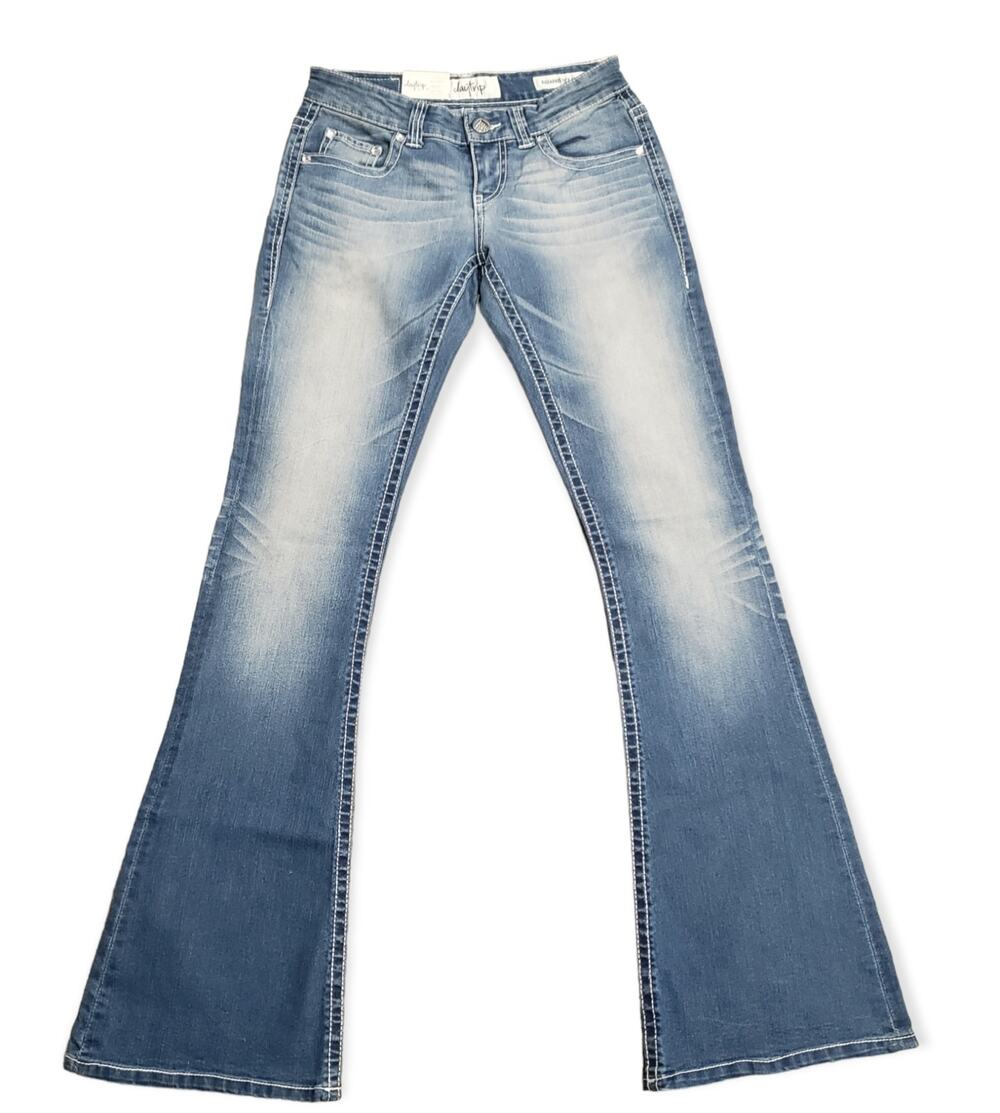 Daytrip Regular Fit Low Rise Aquarius Kick Flare Light Washed Blue Jeans